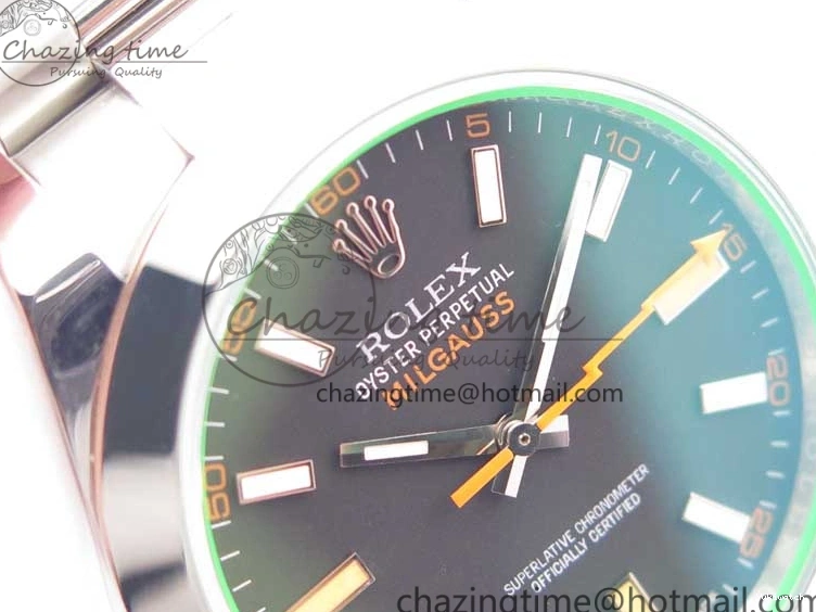 SH3131 GV on Black Bracelet Best ARF Dial Steel 1:1 Edition Milgauss 904L 116400 0803